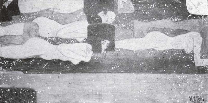 Egon Schiele Water sprites i France oil painting art